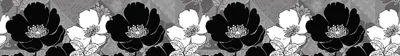 Produktbild von Sanders & Sanders selbstklebende Tapetenbordüre Blumen Schwarz-Weiß und Grau 500 x 14 cm