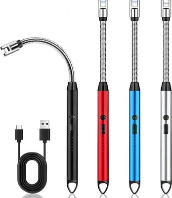 Obrázek produktu pro Dlouhý plazmový zapalovač, dobíjecí přes USB, na svíčky do kuchyně