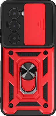 Immagine prodotto di Mayaxess, Redmi 15 5G anello magnetico di copertura, ruotabile con protezione della fotocamera, rosso