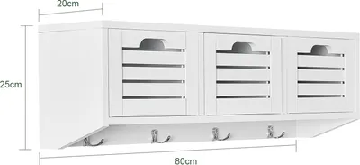 Minimalistische Wandgarderobe Mit 4 Haken – 38 Cm, Aus Holz & Metall, In 4 Farben, Inkl. Befestigung