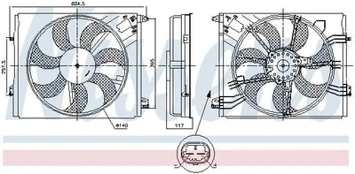 Produktbild von Lüfter, Motorkühlung NISSENS 850050