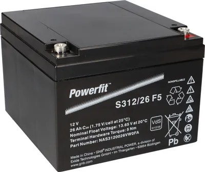Produktbild von Exide Powerfit Bleiakku AGM 12V 26Ah S312/26 F5