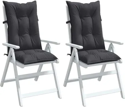 Obrázek produktu pro Designové vysoké opěrné polštáře 2 ks. Melange antracit 120x50x7cm látka - polštáře na zahradní nábytek 2025 New6980585 1bal
