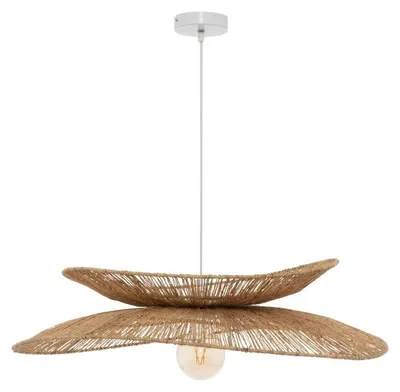 Imagen del producto de Lámpara colgante Alara, hecha de yute, estilo natural. Diámetro: 69,5 cm