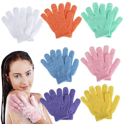 Produktbild von Peelinghandschuhe 14 Stück Körperpeeling Duschhandschuhe SPA Nylon Mehrfarbig