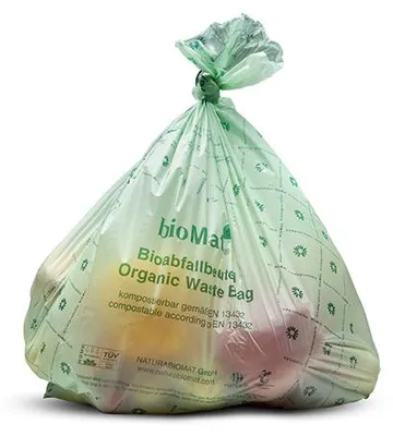 Produktbild von "bioMat" Kompostbeutel auf Stärkebasis 30 l 60 cm x 53 cm ohne Tragegriff, 17 my