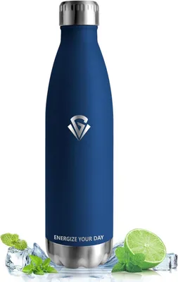 Imagen del producto de Botella térmica de acero inoxidable de 0,75 litros, libre de BPA, a prueba de fugas, ideal para camping y deportes