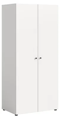 Image de Darwin armoire de rangement 2 portes blanches.