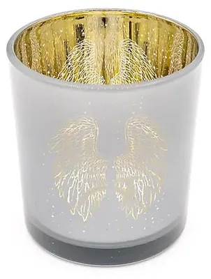 Immagine prodotto di Portacandela Ali D'angelo Metalliche --set Da 2 Pezzi - 7,3x8 Cm