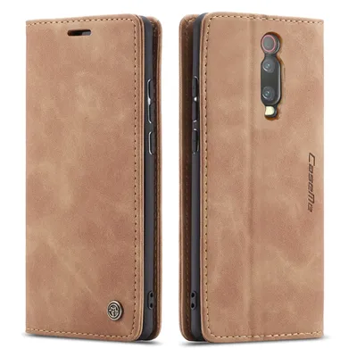 Produktbild von Xiaomi Mi 9T Hülle, Retro Kunstledertasche, Kartenfächer, Standfunktion Schutzhülle für Xiaomi Mi 9T Braun
