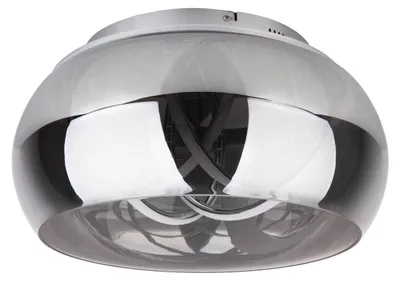 Produktbild von Deckenleuchten - LED Deckenleuchte "MALOU" Ø: 45 cm, Deckenlampe im Modern Style, aus Metall und Glas in chrome, 23,5 cm hoch, Ø 45 cm, inkl. LED – dimmbar – CCT-Wechsler – Nachtlichtfunktion – Fernbedienung