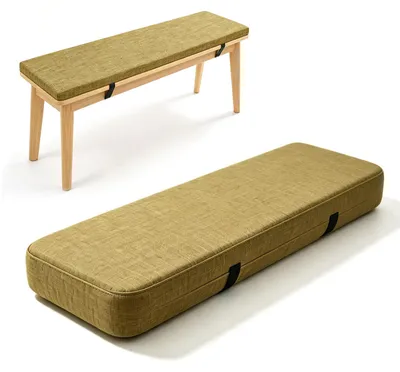 Produktbild von Halorin Bankauflage Sitzkissen Bank, Auflage Ersatzpolster, 80X40X5CM rutschfeste Sitzkissen Sitzauflage Bank, Abnehmbarem Gartenbankauflage für Terrasse, Drinnen, Outdoor(braun)