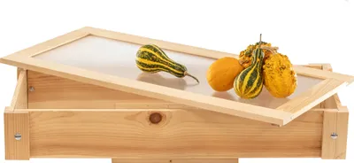 Produktbild von Frühbeet Aufsatz für Hochbeet - 80x37x10cm, Farbe:Natur