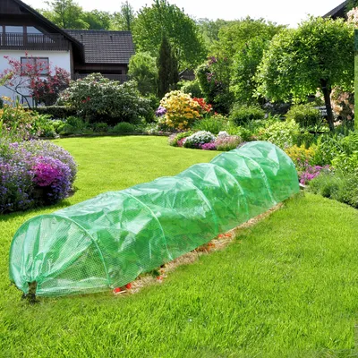 Produktbild von ECD Germany Folientunnel, 300x55x35 cm, 135 g/m², Grün, aus PE-Gitterfolie