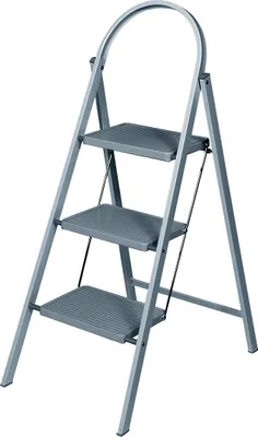 Produktbild von Werner Klapptritt 3 Stufen, Standhöhe 0,68 m, Arbeitshöhe 2,68 m, 150 kg Belastbarkeit, rutschfeste Füße, große Trittflächen