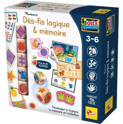 Produktbild von SPIELEN LERNEN Logik- & Gedächtnisherausforderungen – Lernspiel – LISCIANIGIOCHI – Aktivitäten & Kognitive Entwicklung – Ab 3 Jahren