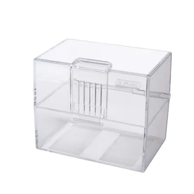 Produktbild von Herlitz Karteikasten A8 leer transparent
