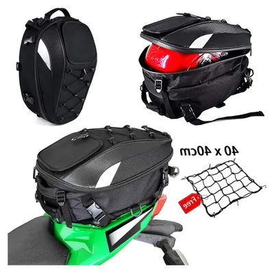 Produktbild von Hecktasche für Motorräder, wasserdichte Motorradsitztasche, Rucksack, Gepäcktaschen, Helmtasche, Aufbewahrungstaschen