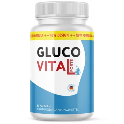 Produktbild von GlucoVital Forte Kapseln | Reich an Zink und Chrom | Einfache Anwendung | 60 Kapseln Inhalt