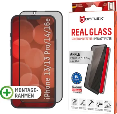 Produktbild von DISPLEX Privacy Glass FC Apple iPhone 13/13 Pro/14/16e *BULK