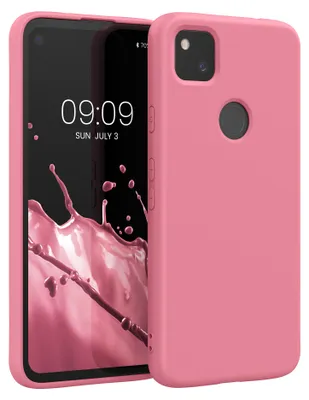 Produktbild von kwmobile Hülle kompatibel mit Google Pixel 4a Hülle - gummierte TPU Silikon Handyhülle - Schutzhülle für kabelloses Laden - Case in Sweet Candy