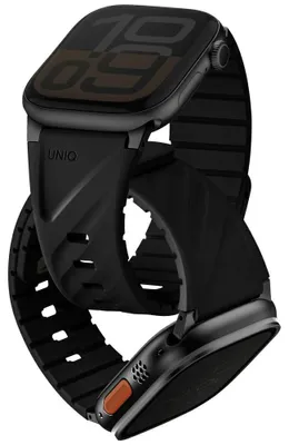 Image de Bracelet magnétique UNIQ Fluo pour Apple Watch 49/46/45/44/42/41/40 mm, noir nuit