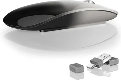 Produktbild von Uiosmuph Bluetooth Maus Kabellos, Wiederaufladbar, Tri-Mode 2.4GHz & Bluetooth 5.1, Leise Funkmaus mit Batterieanzeige für Laptop, PC, Mac, iPad