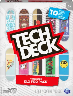 Obrázek produktu pro Tech Deck TED DEC Dlx Pro 10PK ECMX GML, Sada prstového skateboardu, 6 rok/roky
