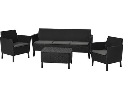 Obrázok produktu pre KETER Salemo 3 Seater Súprava Záhradného Nábytku Grafit 236634