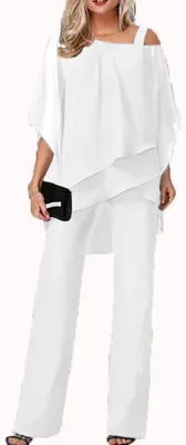 Produktbild von Chiffon-Sets in Übergröße mit Rüschenlagen – Outfit für Hochzeitsgäste