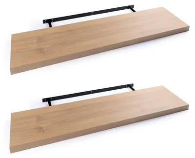 Produktbild von Wandboard - 100 x 23,5 cm - Wildeiche Nachbildung - MDF - PVC - 2er Set