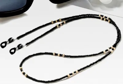 Produktbild von Brillenkette aus Holzperlen 26 Zoll im Retro-Stil für Damen, Brillenhalter gegen Verlust für Sonnenbrillen und Lesebrillen