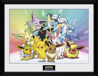 Produktbild von poster im Rahmen Pokémon Eevee 30 x 40 cm