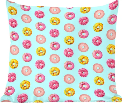 Produktbild von MuchoWow® Zierkissen Sofakissen Wohnzimmer Dekokissen 60x60 cm Farben - Muster - Donut - Sitzfläche - Foto Polster