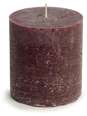 Imagen del producto de Vela rústica. Vela cilíndrica rústica – color berenjena – 10 x 11 cm
