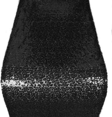 Produktbild von Pailletten Tischläufer 275 x 30 cm, Schwarz