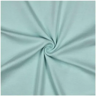 Bio Bündchenstoff Schlauchware 35(70) cm – Jersey Bündchen Meterware 270 g/m² Baumwolle Elasthan Oeko-Tex ab 25 cm babyblau