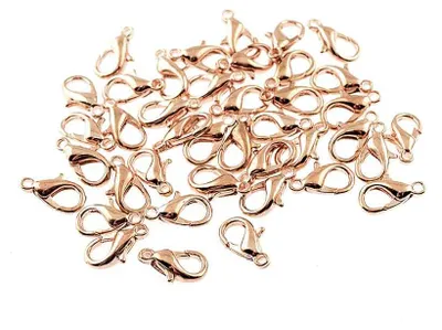 Produktbild von Vintageparts 10 Karabinerverschlüsse roségoldfarben 10mm