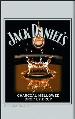 Produktbild von Jack Daniels Tropfen Version 2 - 20x30 bedruckter Spiegel im Kunststoff Rahmen
