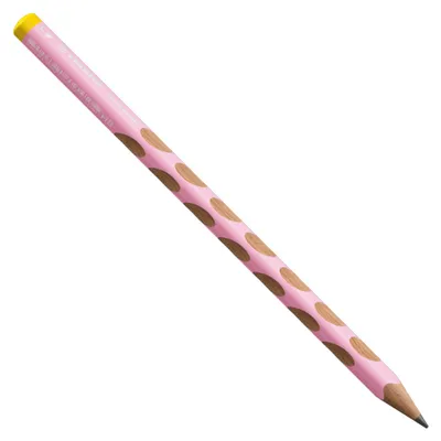 Produktbild von Ergonomischer Dreikant-Bleistift für Linkshänder - STABILO EASYgraph in pastellpink- 6er Pack - Härtegrad HB