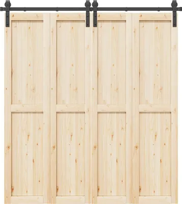 Produktbild von vidaXL Schiebetürbeschlag-Set 200 cm Stahl Schwarz