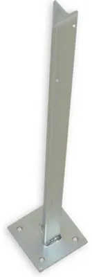 Produktbild von Dreifke® Pfosten mit Bodenplatte für Parkplatzkennzeichen, Stahl verzinkt - 5...