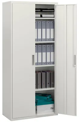 Produktbild von HOMCOM Aktenschrank, Büroschrank mit 2 Türen, verstellbarer Ablage, Weiß