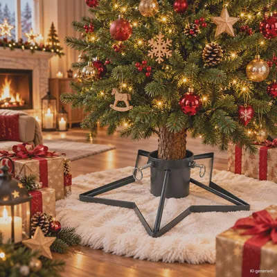 Immagine prodotto di Supporto rustico per albero con stella Ø 34 cm