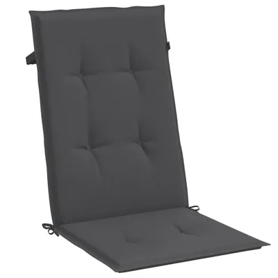 Image de Coussin pour chaise à haut dossier 4 pcs. Melange Anthracite 120x50x4 cm Tissu