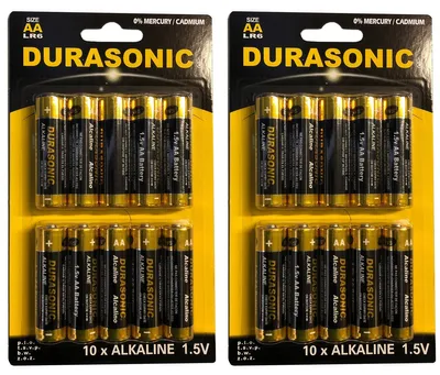 Produktbild von Batterien 20x Alkaline 1,5V LR6 AA Durasonic Batterie Quecksilber & Cadmiumfrei