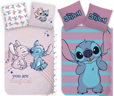Produktbild von Disney Stitch & Angel - 2 x Bettwäsche mit Wendemotiv, 135x200 & 80x80