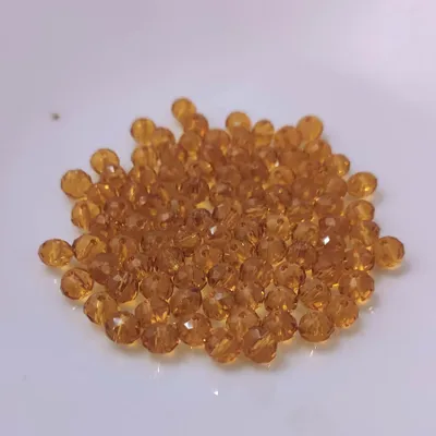 Obrázok produktu pre Sklenené korálky - Typ 'Facetted' - 60 kusov - 10 mm - Tmavo oranžová