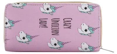Zdjęcie produktu dla Portmonetka dla dziewczynek i kobiet DonDon – Crazy Unicorn Lady