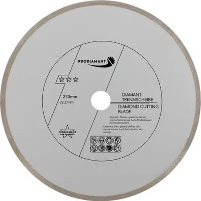 Zdjęcie produktu dla PRODIAMANT Diamentowa tarcza tnąca do płytek 230 mm